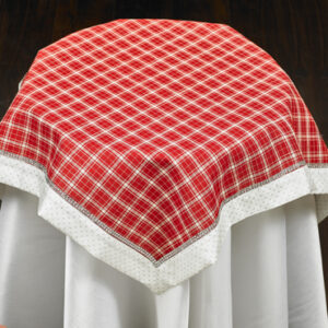 Silver Jewel Plaid 36"sq. Topper