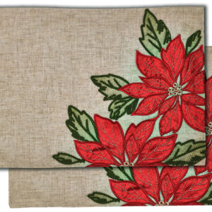 Poinsettia Placemat 13"x19" -set 2