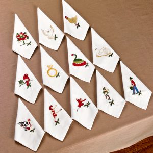 12 Days Of Christmas Napkins