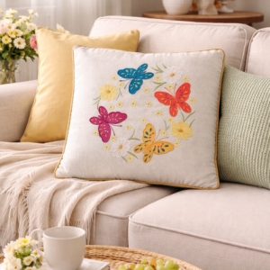 Spring Butterflies Cushion 18"x18" SQ