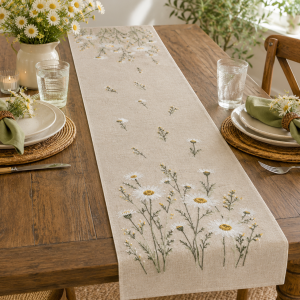 Alternative view of Daisy Meadow Table Runner 14X72"