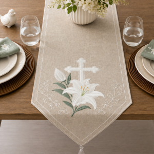 Alternative view of Lily of Grace Table Runner 14X72"